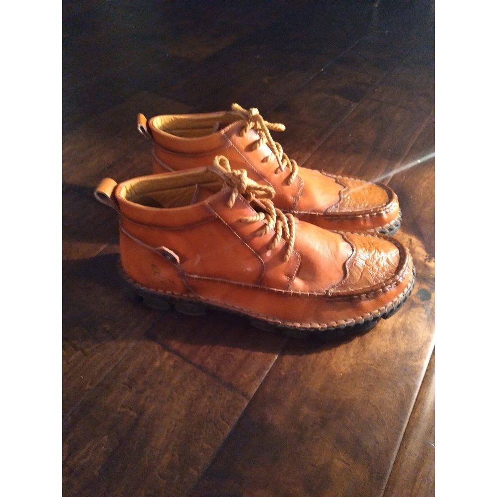 Leather Ankle Boots Wingtip Lace Up Casual Dress Shoes
